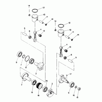PISTON AND CRANKSHAFT  Sport and Sport GT (4915451545025A)