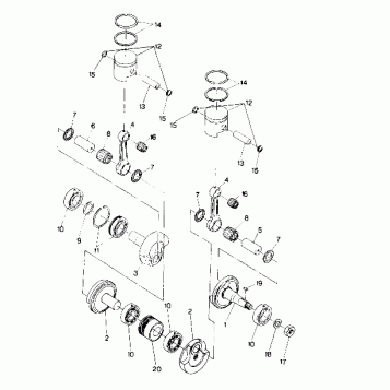 PISTON AND CRANKSHAFT Supertrak (4915871587023A)