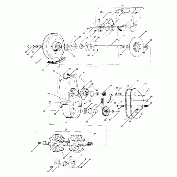 BRAKE AND CHAINCASE 400 Updated 2/90 (4916781678013A)