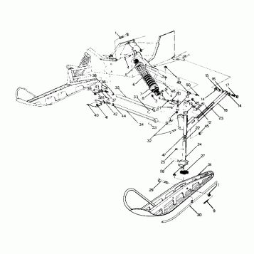 FRONT SUSPENSION AND SKI 500 and 500 Classic Updated 2/90 (4916791679007A)