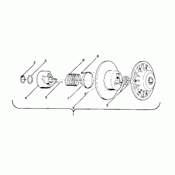 DRIVEN CLUTCH Star, Sprint ES and StarTrak Updated 2/90 (4916811681015A)
