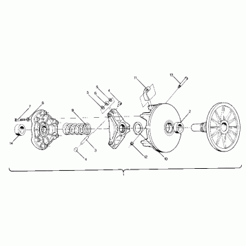 DRIVE CLUTCH Star, Sprint ES and StarTrak (4916811681016A)