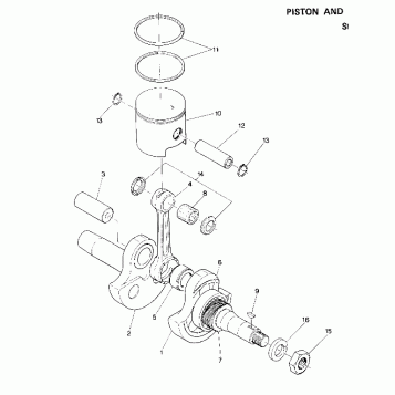 PISTON AND CRANKSHAFT Star and StarTrak (4916811681036A)