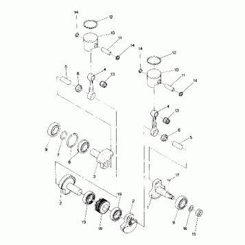 PISTON AND CRANKSHAFT Sprint ES (4916811681037A)