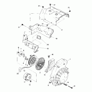 RECOIL  STARTER  AND BLOWER HOUSING Sprint ES (4916811681042A)