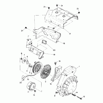 BLOWER HOUSING AND RECOIL STARTER Sport and Sport GT (4916821682033A)