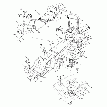 CHASSIS AND SEAT Trail Deluxe Updated 2/90 (4916831683003A)