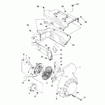 BLOWER HOUSING AND RECOIL STARTER Trail (4916831683029A)