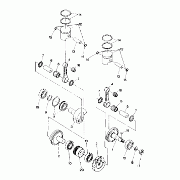 PISTON AND CRANKSHAFT SuperTrak (4917131713025A)