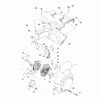 BLOWER HOUSING AND RECOIL STARTER  SuperTrak (4917131713027A)