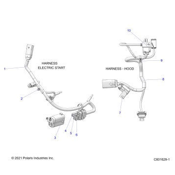 ELECTRICAL, WIRE HARNESS, HOOD, ELEC. START - S23TKV8RS (C601629-1)