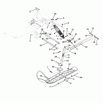 FRONT SUSPENSION AND SKI Indy Lite And Star Lite (4918591859007A)