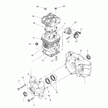 CRANKCASE AND CYLINDER  Star Lite (4918591859023A)