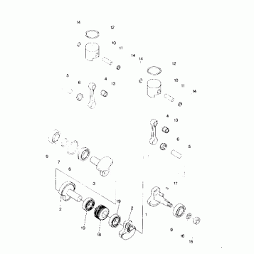 PISTON AND CRANKSHAFT  Indy Lite (4918591859027A)