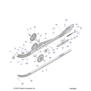 SUSPENSION, RAIL BEAM LH/RH - S24TDL6KSA (C602669)