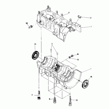 CRANKCASE ASSEMBLY 400 (4919241924023A)