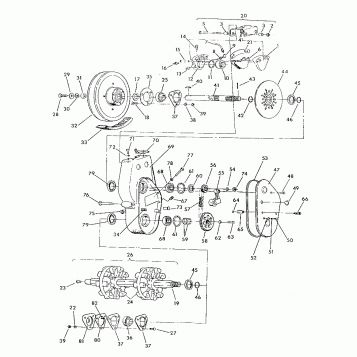 BRAKE AND CHAINCASE 400 FROM SERIAL NUMBER 1802330 (4919241924033A)