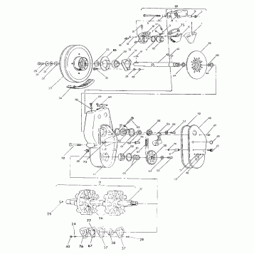 BRAKE AND CHAINCASE 500 and 500 Classic TO SERIAL NUMBER 1808614 - 500 TO S (4919251925009A)