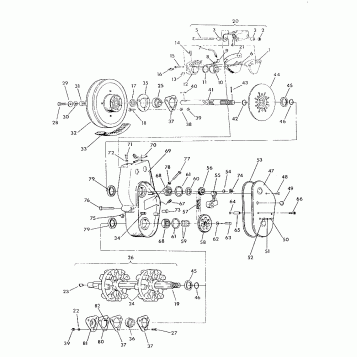 BRAKE AND CHAINCASE 500 and 500 Classic FROM SERIAL NUMBER 1808615 - 500  F (4919251925037A)