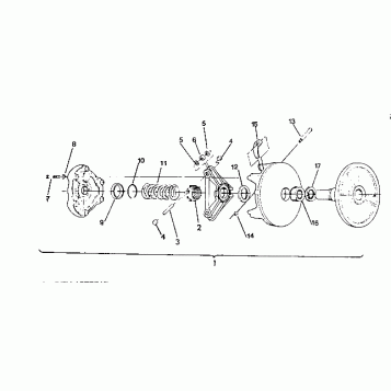 DRIVE CLUTCH ASM.  650 and 650 SKS TO SERIAL NUMBER 1825512 (4919261926012A)