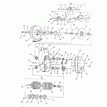 BRAKE AND CHAINCASE 650 and 650 SKS FROM SERIAL NUMBER 1839637 (4919261926031A)