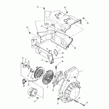 BLOWER HOUSING & RECOIL STARTER   SPORT & SPORT GT (4919271927033A)