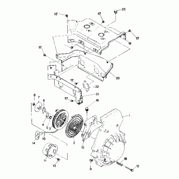 BLOWER HOUSING AND RECOIL STARTER  Trail (4919281928029A)
