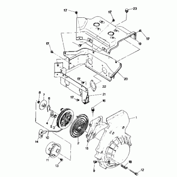 BLOWER HOUSING AND RECOIL STARTER SuperTrak (4919291929029A)