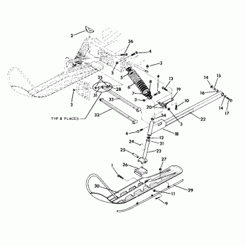 FRONT SUSPENSION AND SKI Indy Lite and Star Lite (4919311931007A)