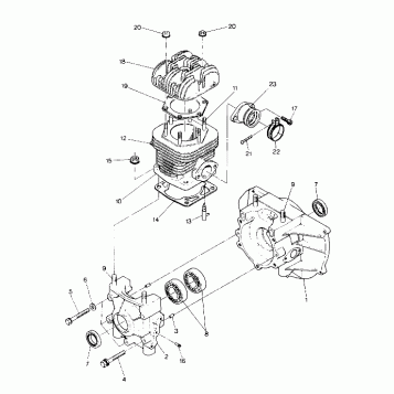 CRANKCASE AND CYLINDER Star Lite (4919311931023A)