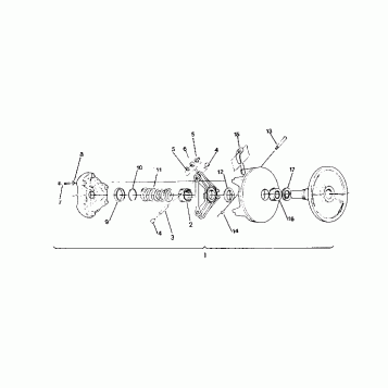 DRIVE CLUTCH 650 RXL TO SERIAL NO. 1825512 (4919531953012A)