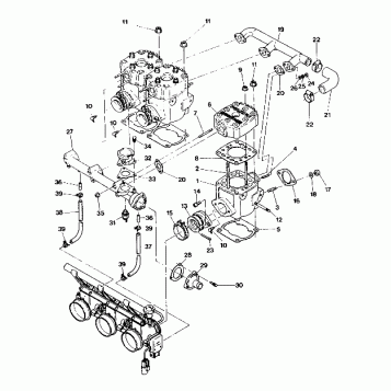 CYLINDER AND MANIFOLD 650 RXL (4919531953024A)