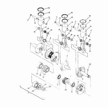 PISTON AND CRANKSHAFT 650 RXL (4919531953025A)