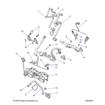FUEL SYSTEM, RAIL, LINES and THROTTLE BODY - S26TGG8MS (C602870)
