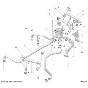 ENGINE, COOLING, BOTTLE AND HOSES - S26AJE9FSL/AJN9FSL/FSM (C603169)