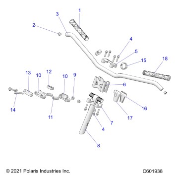 STEERING, UPPER and HANDLEBAR ASM. - S25TKL9BS (C601938)