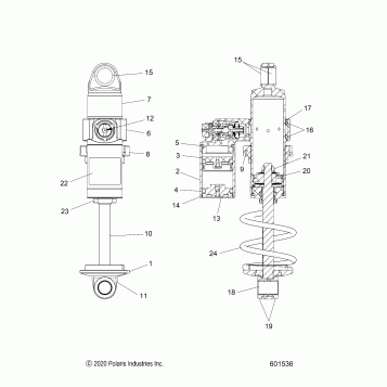 SUSPENSION, SHOCK, FRONT TRACK - S26TGG8MS (601536)