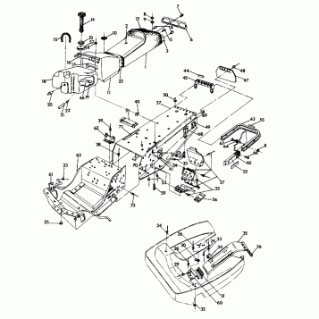CHASSIS & SEAT 400 XC (4920122012001A)