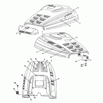 HOOD DECALS 400 XC (4920122012021A)