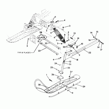FRONT SUSPENSION AND SKI Indy Lite GT (4920132013007A)