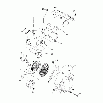 BLOWER HOUSING/RECOIL STARTER Indy Lite GT (4920132013025A)