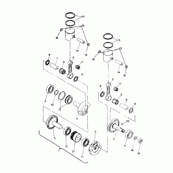 PISTON AND CRANKSHAFT 500 SP (4920222022033A)