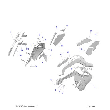 BODY, SIDE PANELS - S25AJE6RSN/6RSP (C602735)