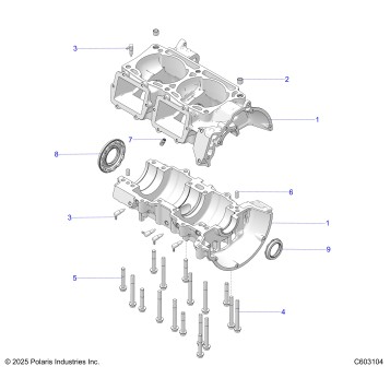 ENGINE, CRANKCASE - S26TDV8MS (C603104)