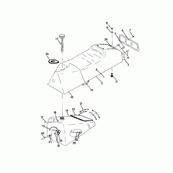 SEAT/GAS TANK ASSEMBLY 440 (4921242124003A)