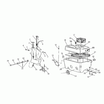 OIL TANK/AIR BOX ASSEMBLY 440 (4921242124033A)