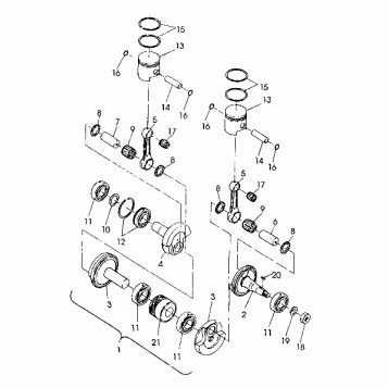 PISTON and CRANKSHAFT 440 (4921242124037A)