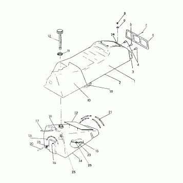 SEAT/GAS TANK ASSEMBLY 500 (4921252125005A)