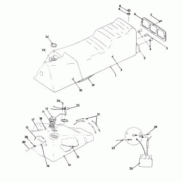 SEAT/GAS TANK ASSEMBLY 500 Classic (4921252125007A)