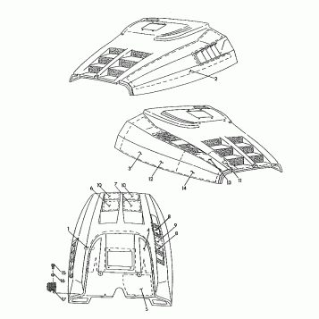 HOOD - FOAM/FOIL 500 and 500 Classic (4921252125017A)